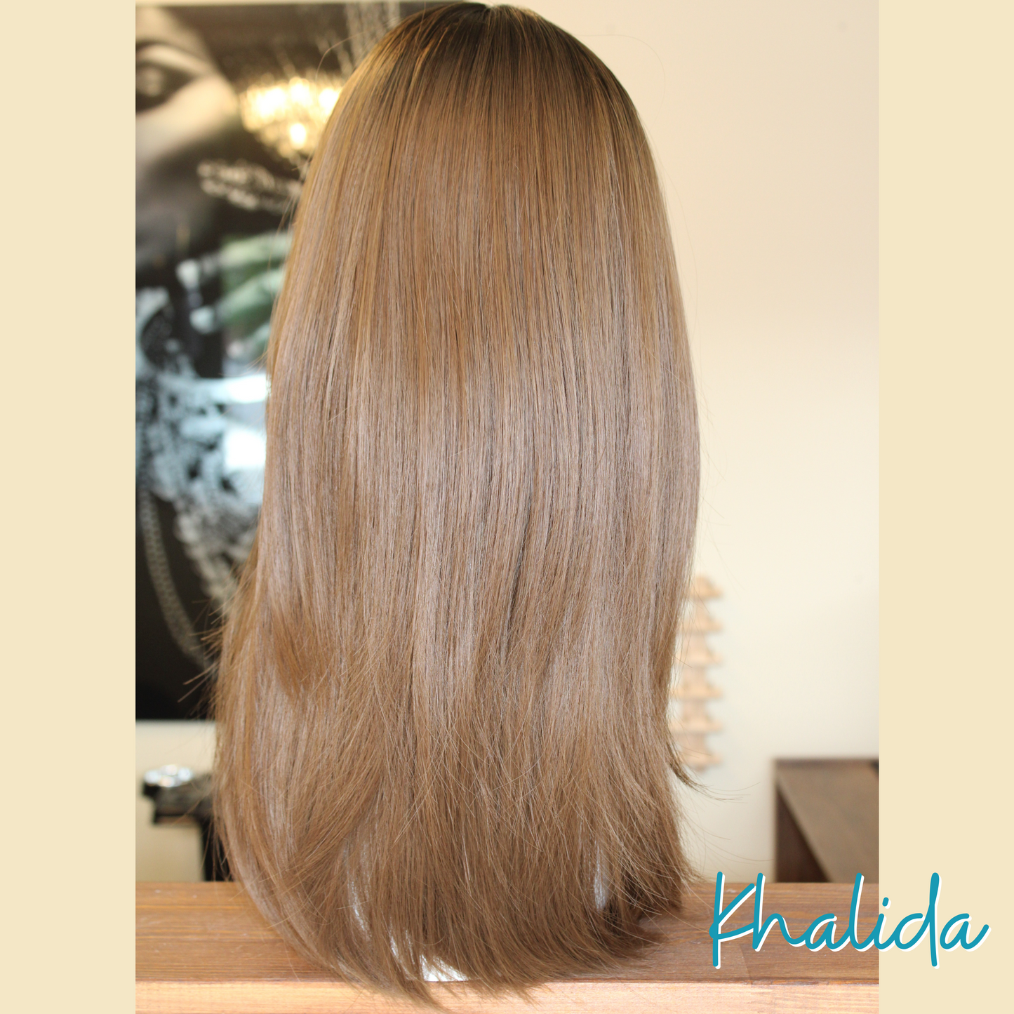 Khalida - 20", Straight, Synthetic Wig - 1B/Honey Brown Ombre