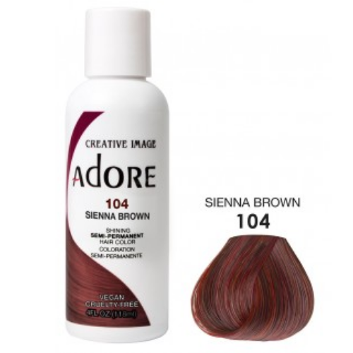 Adore Semi-Permanent Hair Colour - Sienna Brown 104