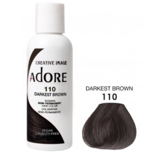 Adore Semi-Permanent Hair Colour - Darkest Brown 101