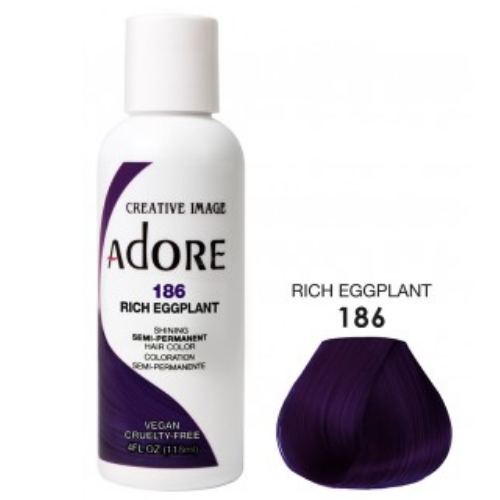 Adore Semi-Permanent Hair Colour - Rich Eggplant 186