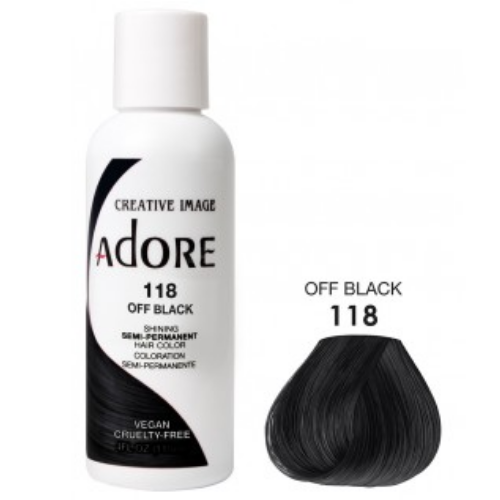 Adore Semi-Permanent Hair Colour - Off Black 118