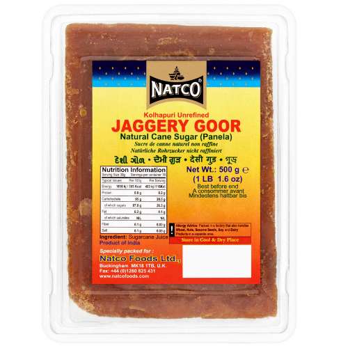 Natco Jaggery Goor - Unrefined Natural Cane Sugar 500g