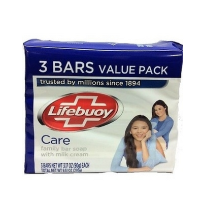 Lifebuoy Care Bar Soap (3 bars pack)