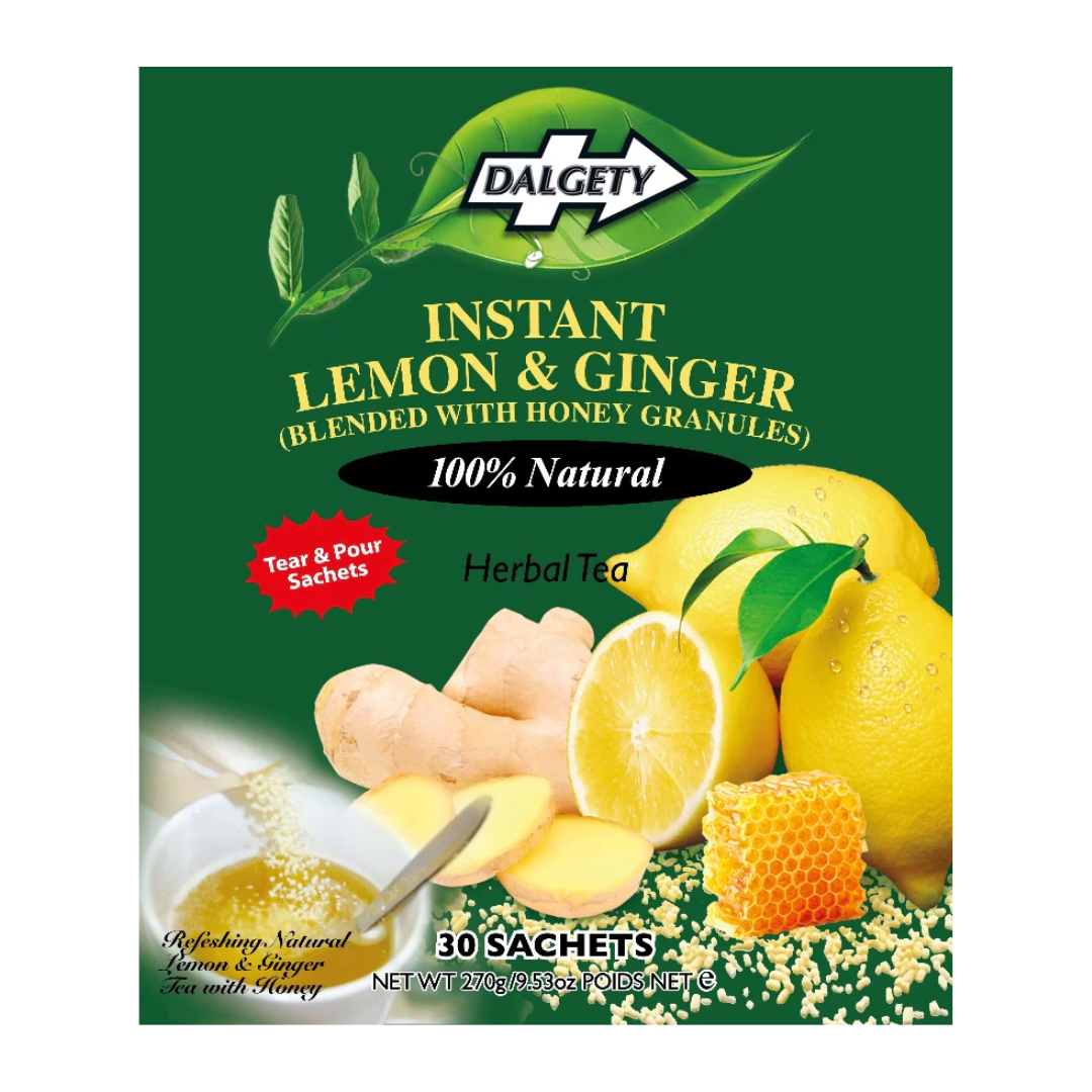 Dalgety Instant Lemon & Ginger Herbal Tea - 30 Sachets – Riley's ...