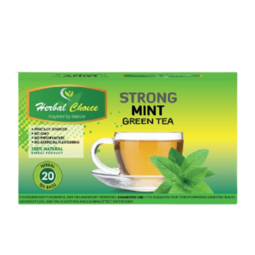 Herbal Choice Strong Mint Green Tea 40g - 20 Tea Bags
