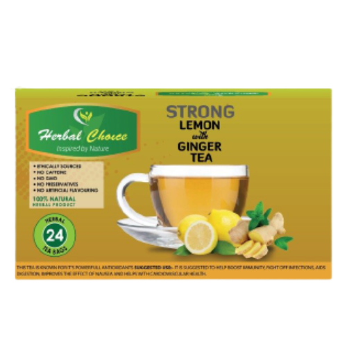 Herbal Choice Strong Lemon With Ginger Tea 48g - 24 Tea Bags