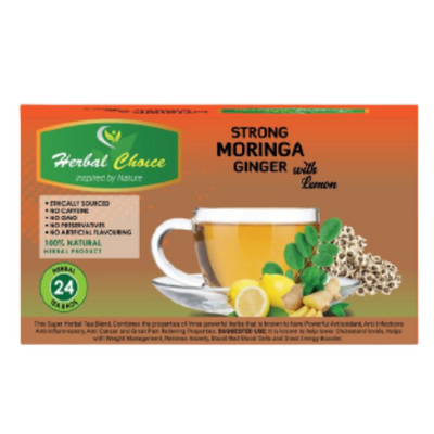 Herbal Choice Strong Moringa Ginger With Lemon 48g - 24 Tea Bags