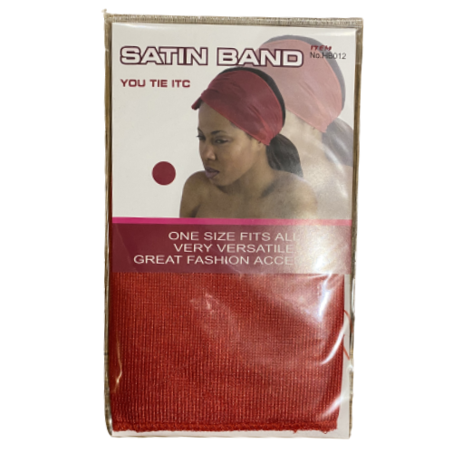 Satin Headband - Red