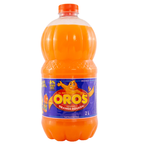 Brookes Oros Orange Squash Bottle 2L