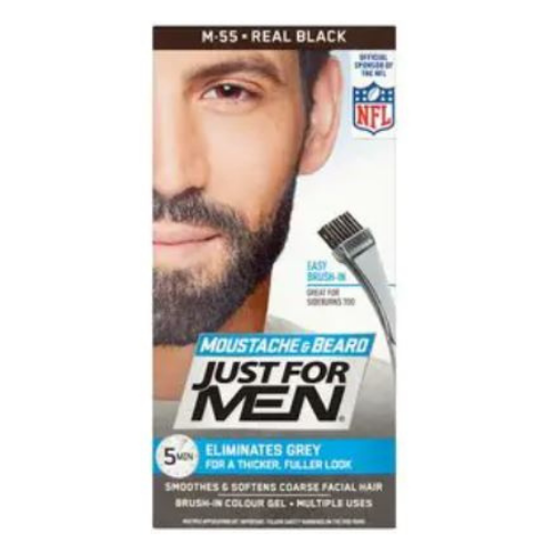 Just for Men Moustache & Beard Gel - Real Black H-55