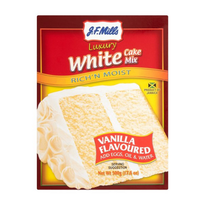 J.F. Mills Luxury White Cake Mix 500g