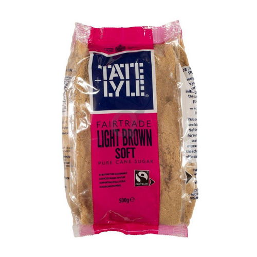 Tate Lyle Fairtrade Light Brown Soft Pure cane Sugar 500g 