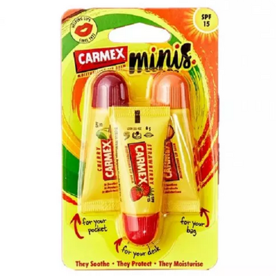 Carmex Lip Balm - Minis - Assorted Flavour 3 Pack