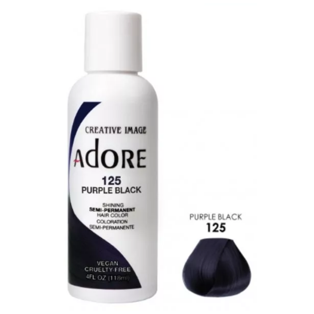 Adore Semi-Permanent Hair Colour - Purple Black 125