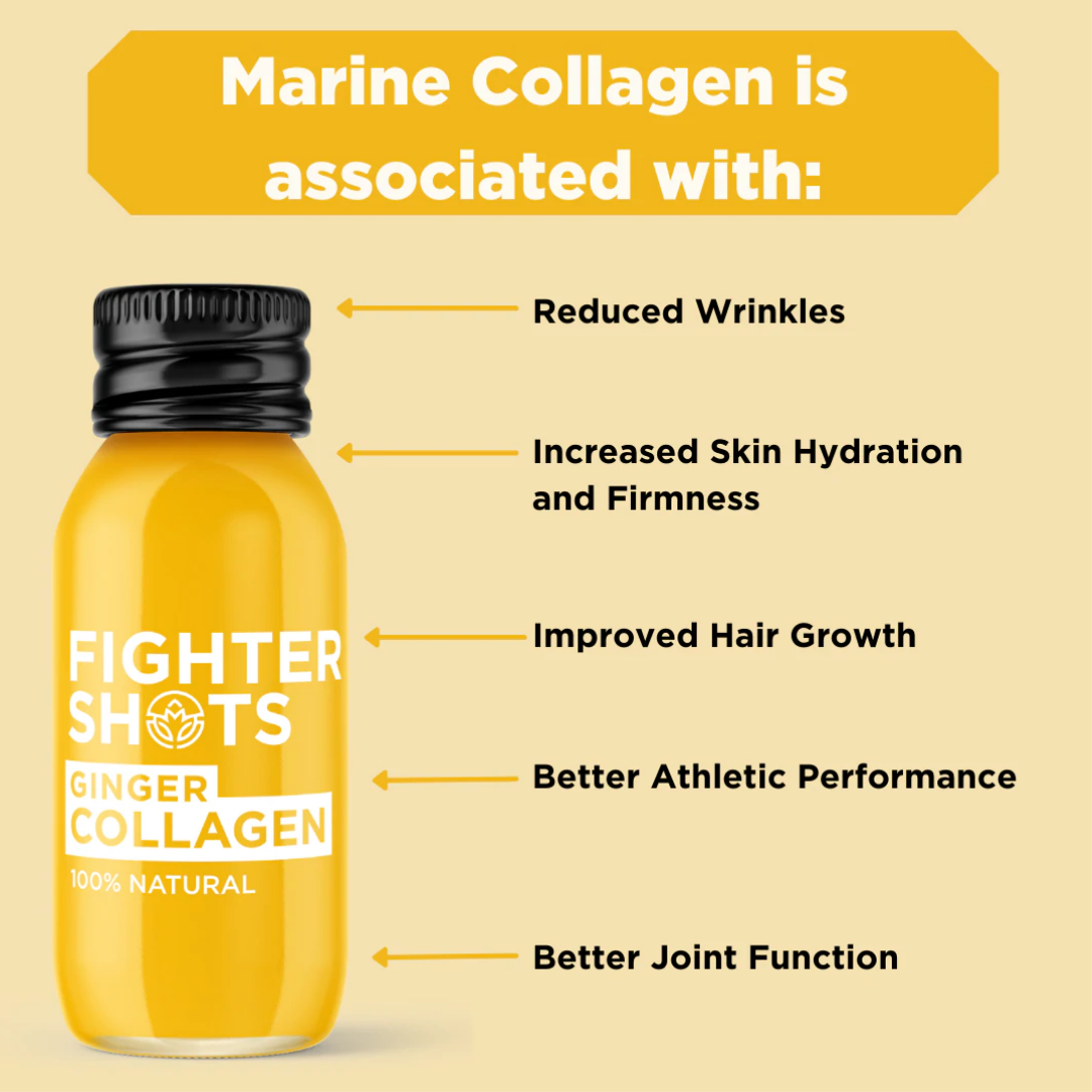 Fighter Shots - Ginger & Marine Collagen 3000mg 60ml