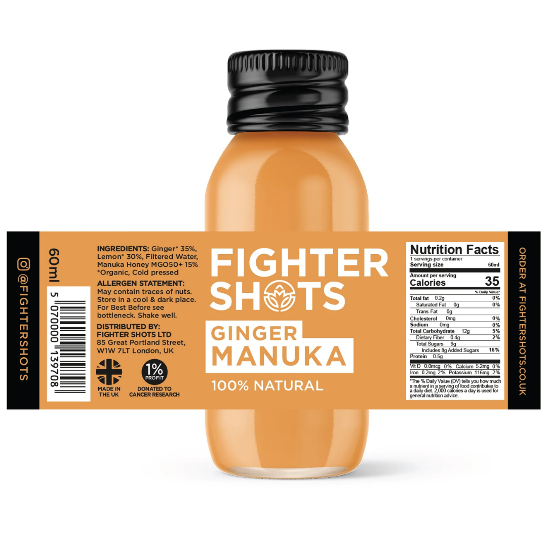 Fighter Shots - Ginger & Manuka Honey 60ml