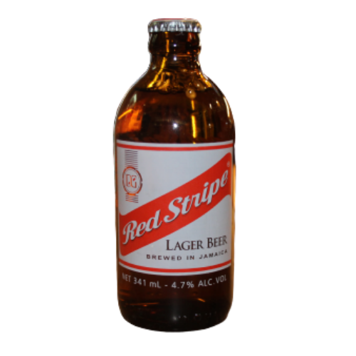 Genuine Jamaican Red Stripe Lager Beer 341ml