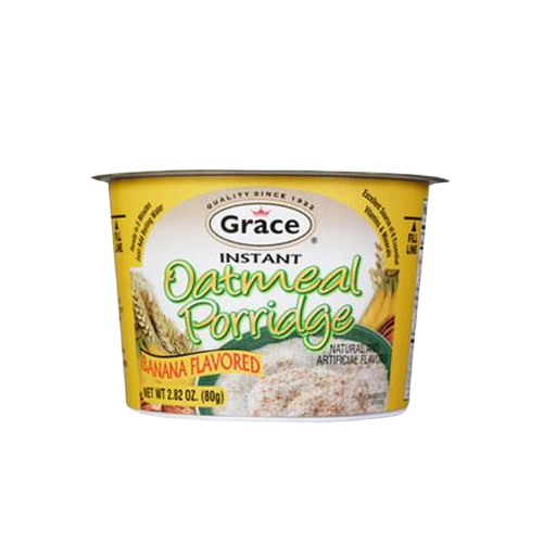 Grace Instant Oatmeal Porridge Banana Flavour 80g