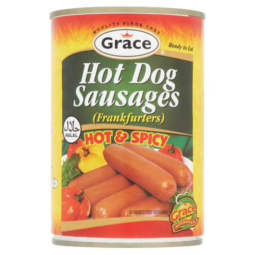 Grace Hot Dog Sausages Hot & Spicy 400g