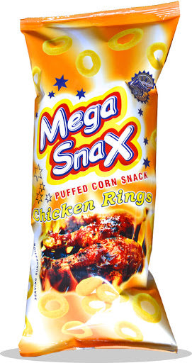 Mega Snax Puffed Chicken Rings 100g
