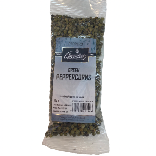 Greenfields Green Peppercorns 50g