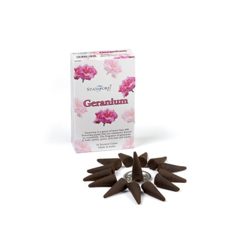 Geranium Incense Cones (Stamford)