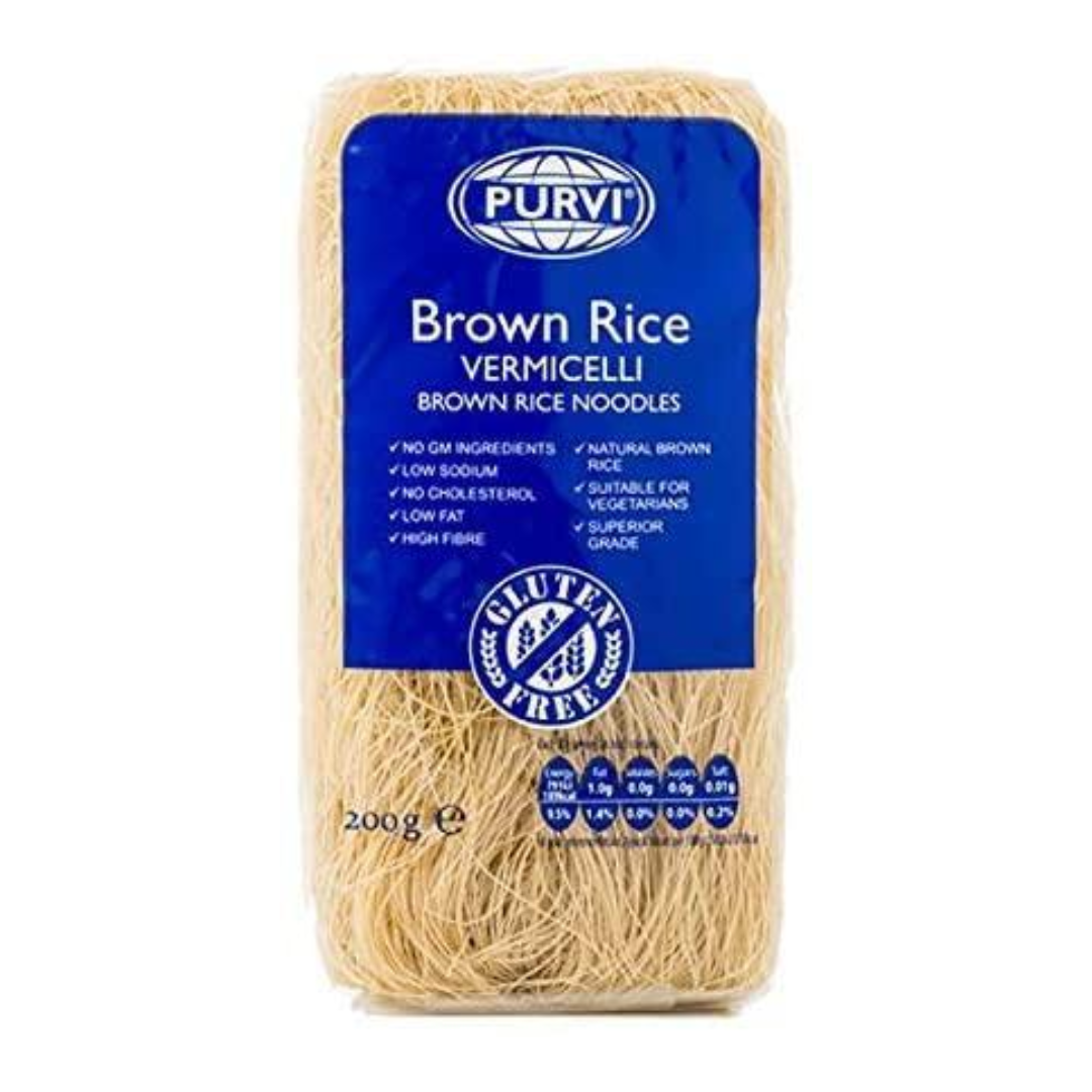 Purvi Brown Rice Vermicelli Brown Rice Noodles 200g
