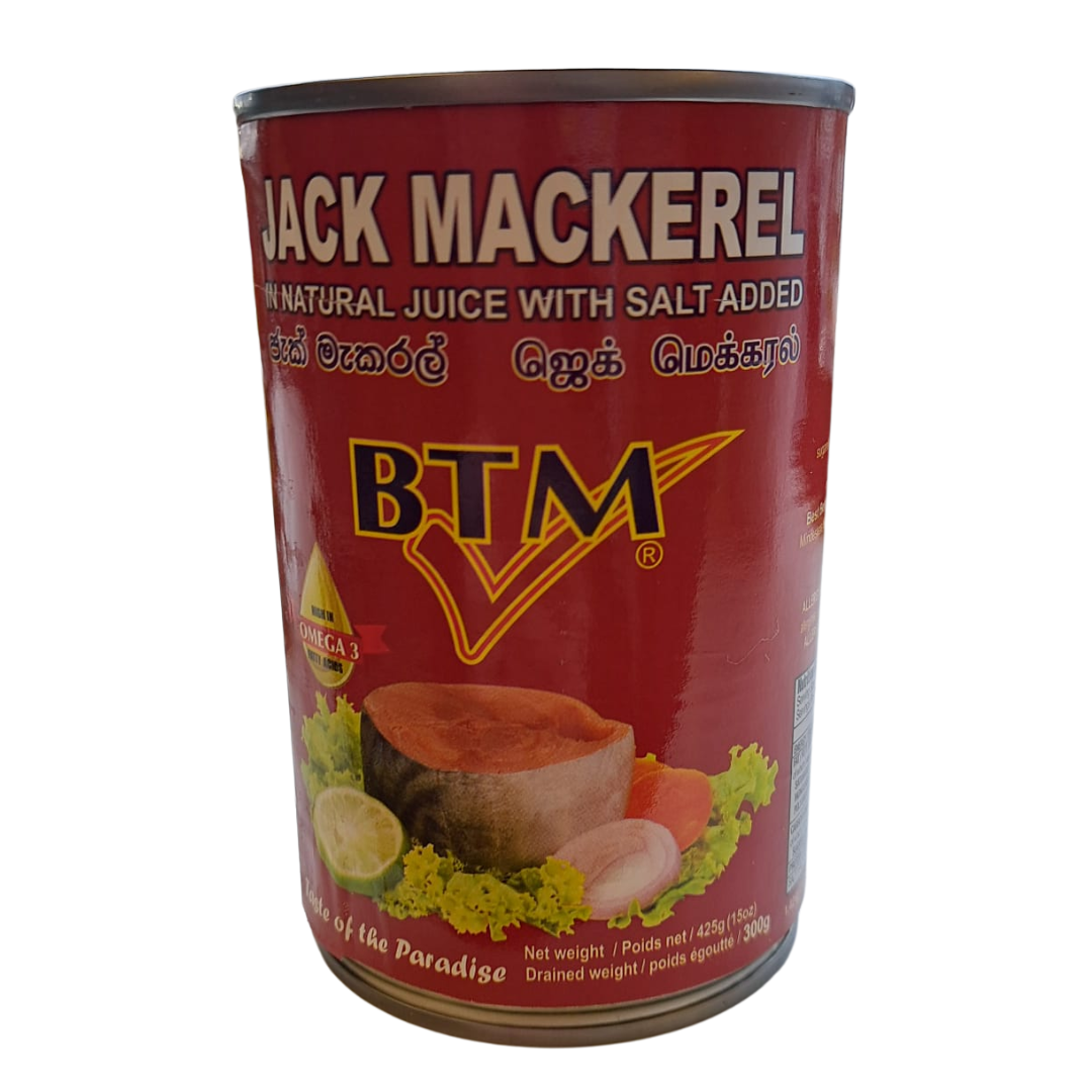 BTM Jack Mackerel in Natural Juice with Salt Water 425g