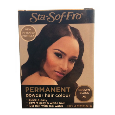 Sta-Sof-Fro Permanent Powder Hair Colour 8g - Black Brown (75)