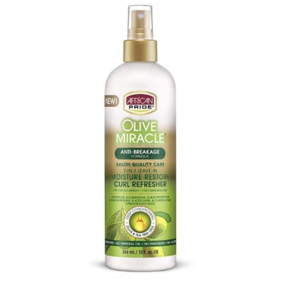 African Pride Olive Miracle Moisture Restore Curl Refresher 7 in 1 Leave-in 355ml