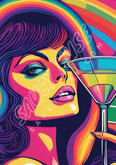 Martini Please 2 - Psychedelic Poster Print