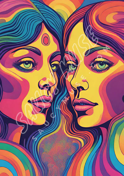 Twins - Psychedelic Poster Print