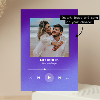 Now Playing - Personalised Picture Playlist Card