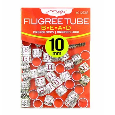Magic Collection Filigree Tube Beads Silver 12mm